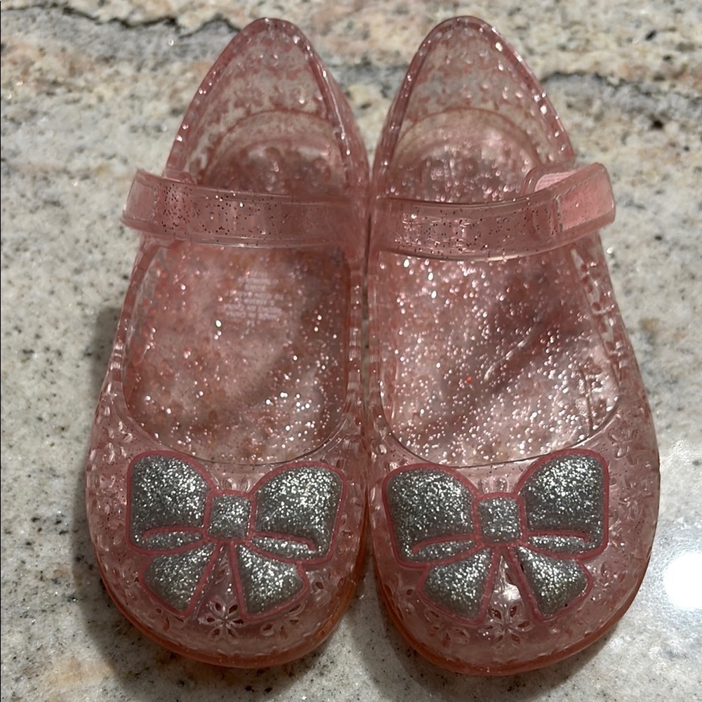 10/$30 Old Navy Glittery Pink Kids Shoes with Silver Bow